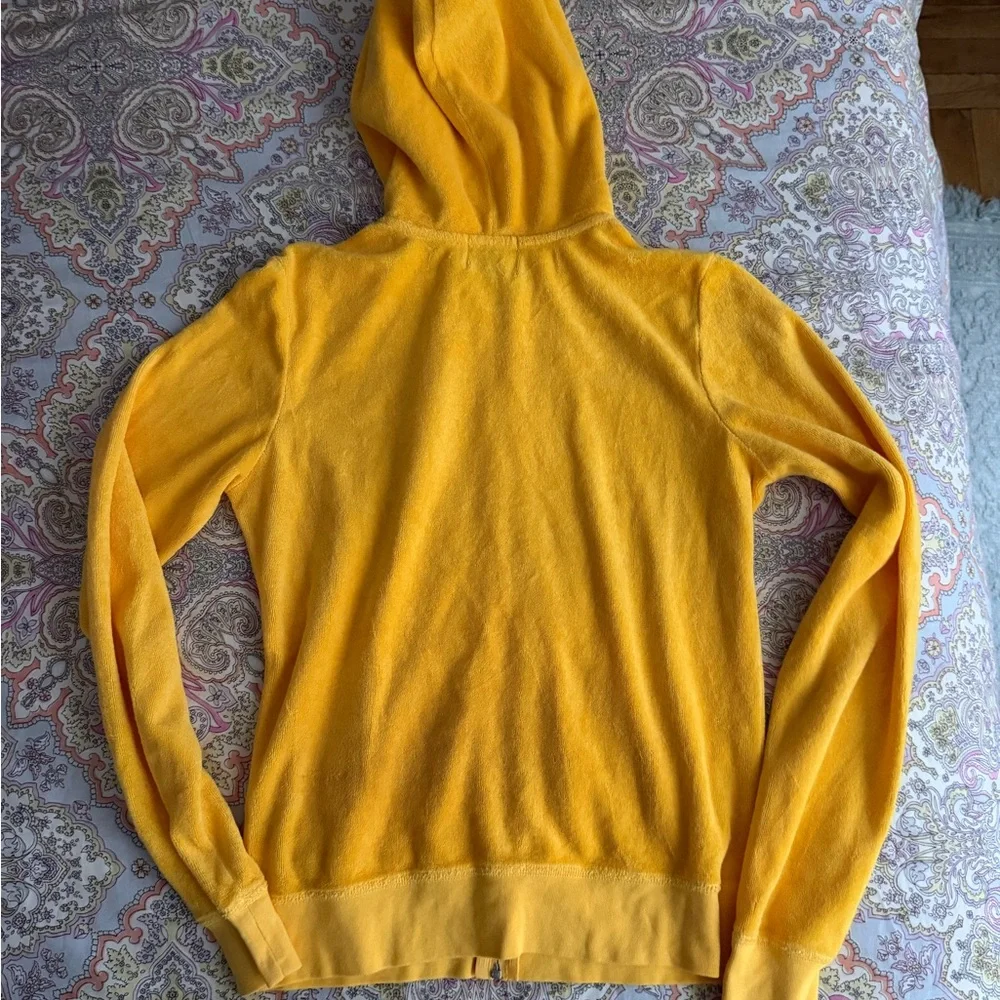 Juicy couture medium golden yellow terry hoodie - Picture 3 of 4
